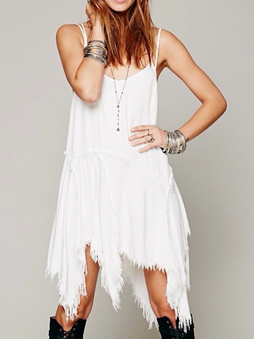 Free People Tattered Up Shred Slip